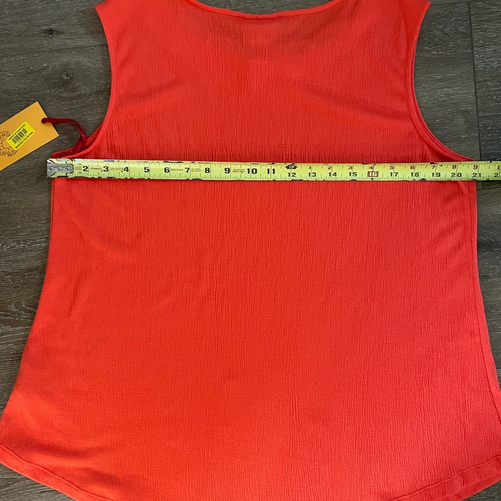 Ruby Rd. Cute Sleeveless Orange Shell With Brass … - image 8